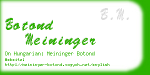botond meininger business card